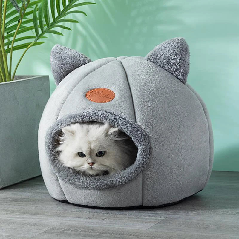 Cozy Cat Cave Bed House – Soft Winter Pet Nest