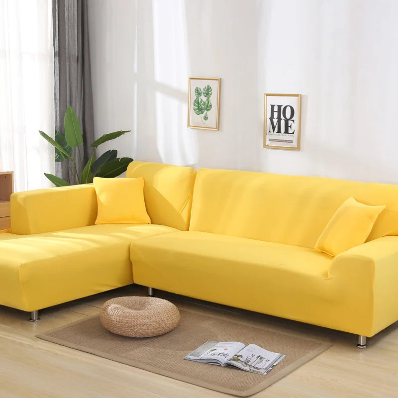 color 2 Color Stretch Sofa Slipcover For L-Shaped And Corner Couches