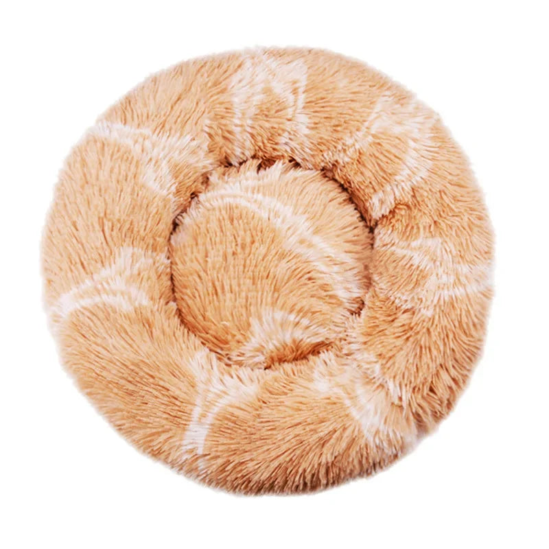 12 Color Round Plush Pet Bed For Dogs And Cats – Warm & Non-Slip