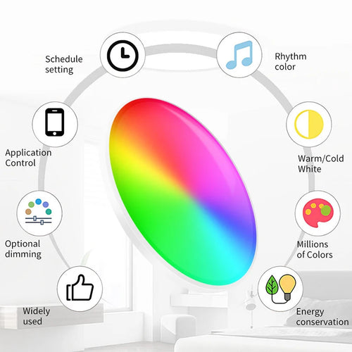 24W Tuya Smart Ceiling Light RGB CCT WiFi Bluetooth