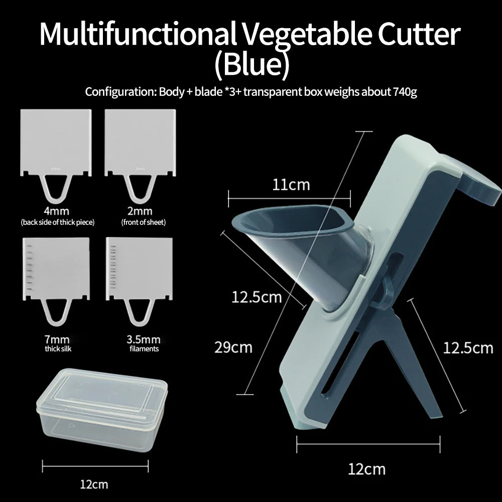 Blue vegetable cutte Color Multifunction Vegetable Slicer and Chopper Kitchen Tool
