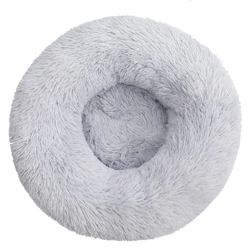 4 Color Round Plush Pet Bed For Dogs And Cats – Warm & Non-Slip