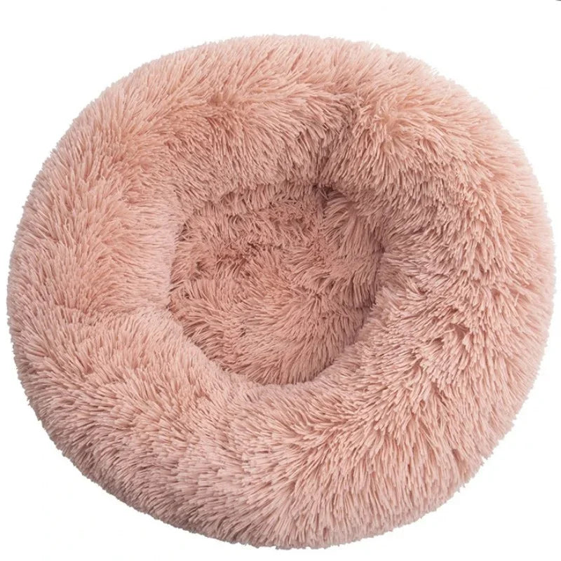 6 Color Round Plush Pet Bed For Dogs And Cats – Warm & Non-Slip