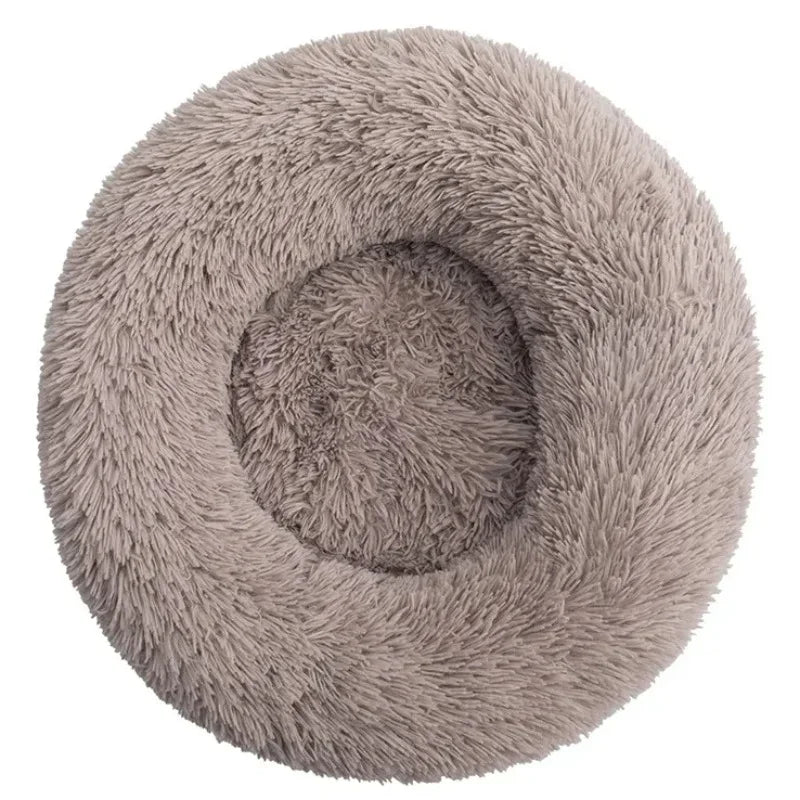 3 Color Round Plush Pet Bed For Dogs And Cats – Warm & Non-Slip