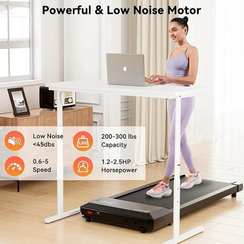 2-in-1 Under Desk Walking Treadmill with App Control